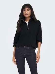 ONLY Sweter w kolorze czarnym rozmiar: L. Czarne swetry oversize ONLY, l, bez wzorów, prążkowane, bez ramiączek. Za 136,13 zł.