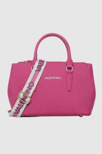 VALENTINO Mała różowa shopperka Zero Shopping. Czerwone shopper bag Valentino by Mario Valentino, bez wzorów, duże, bez dodatków. W wyprzedaży za 519,99 zł.