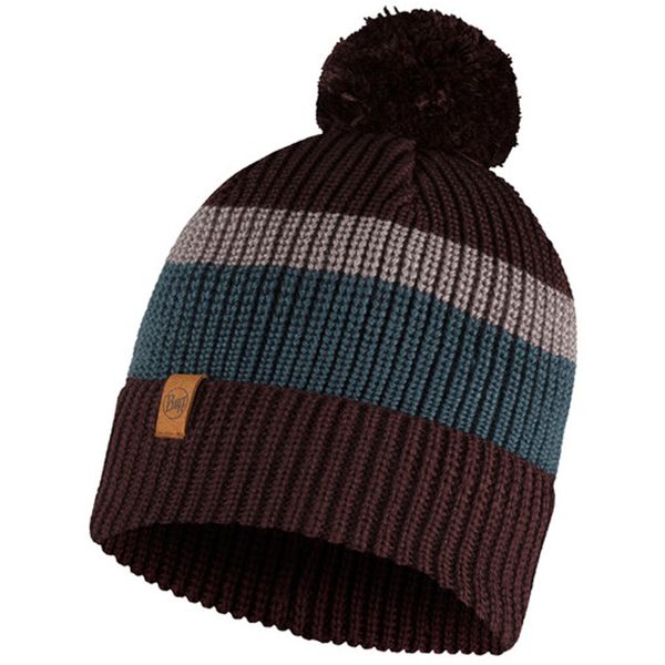 Czapka BUFF KNITTED HAT ELON. Brązowe czapki Buff, bez wzorów, sportowe. Za 108,00 zł.