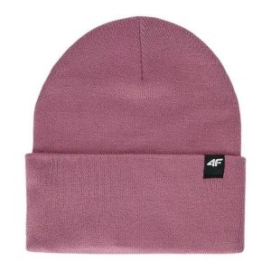 Czapka zimowa damska outdoor. Czerwone czapki 4f, z aplikacjami, z dzianiny, biznesowe. Za 71,99 zł.