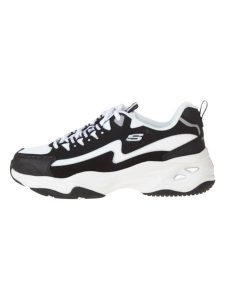 Skechers Sneakersy "D'Lites" w kolorze czarno-białym rozmiar: 37,5. Białe trampki Skechers, bez wzorów, bez zapięcia. Za 206,42 zł.