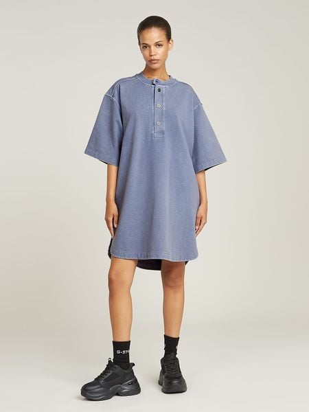 G-Star Sukienka w kolorze błękitnym rozmiar: S. Niebieskie sukienki G-Star, s, bez wzorów, z bawełny, retro, bez kołnierzyka, bez ramiączek, mini. Za 236,05 zł.