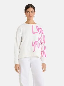 LIEBLINGSSTÜCK Bluza "Skip" w kolorze biało-jasnoróżowym rozmiar: 4XL. Białe bluzy LIEBLINGSSTÜCK, xl, bez wzorów, bez kaptura. Za 249,17 zł.