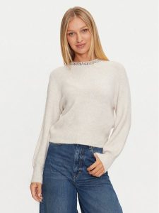 ONLY Sweter Elsa 15210667 Beżowy Regular Fit. Brązowe swetry klasyczne ONLY, l, z syntetyku, bez kołnierzyka. Za 129,99 zł.