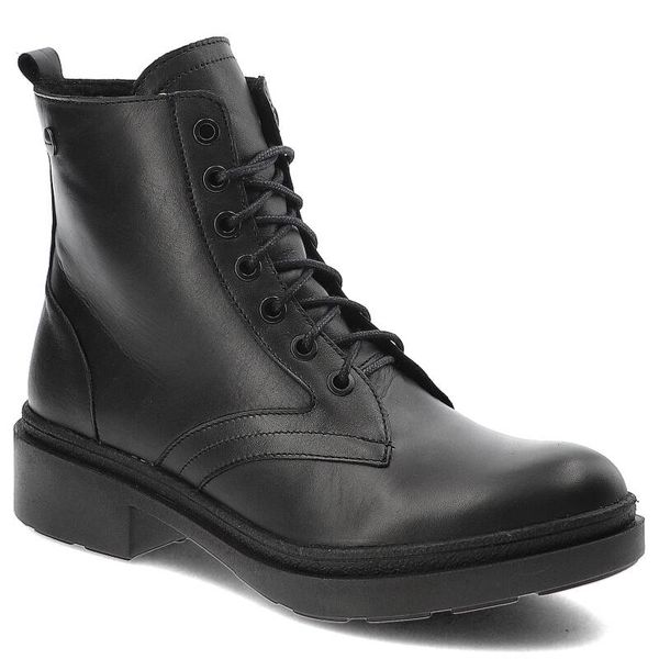 Czarne Botki Pollonus Modne Buty Damskie. Czarne botki Pollonus, z aplikacjami, ze skóry, bez obcasa, bez zapięcia. Za 339,00 zł.