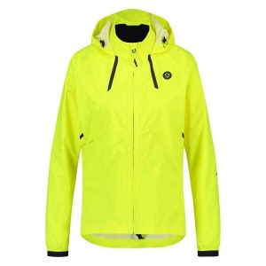 Damska kurtka wodoodporna Agu Compact Commuter Hi-vis. Żółte kurtki AGU, bez wzorów, bez kaptura. Za 533,30 zł.