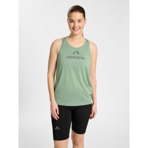 Damski tank top Newline Fontana. Zielone koszulki sportowe Newline, bez wzorów, bez ramiączek. Za 140,00 zł.