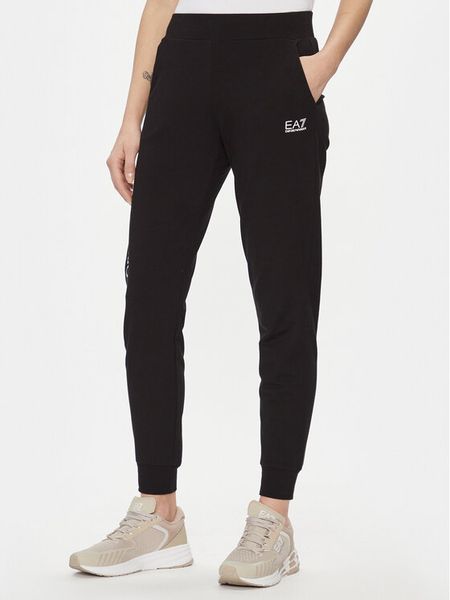 EA7 Emporio Armani Spodnie dresowe 8NTP85 TJTXZ 0203 Czarny Regular Fit. Czarne spodnie dresowe EA7 Emporio Armani, s, bez wzorów, z bawełny. Za 209,99 zł.