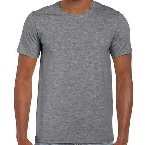 Koszulka Unisex Dla Dorosłych Softstyle Heather. Szare bluzki GILDAN, m, bez wzorów, sportowe, bez kołnierzyka, bez ramiączek. Za 38,99 zł.
