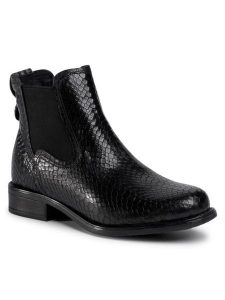 Lasocki Sztyblety OCE-DESA-12 Czarny. Czarne botki Lasocki, bez wzorów, ze skóry, bez obcasa, na płaskiej podeszwie, bez zapięcia. Za 111,99 zł.