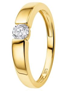 Revoni Złoty pierścionek z diamentem rozmiar: 54. Żółte pierścionki Revoni, z diamentem, złote. Za 1 709,14 zł.