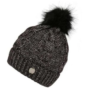 Czapka damska Regatta Lovella Hat IV. Czarne czapki Regatta, bez wzorów, z dzianiny, eleganckie. Za 40,49 zł.