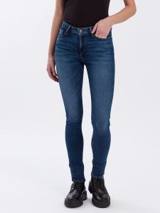 Cross Jeans Dżinsy - Slim fit - w kolorze granatowym rozmiar: W32/L36. Niebieskie jeansy Cross Jeans, z aplikacjami, z jeansu. Za 114,17 zł.