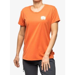 Koszulka damska Helly Hansen Skog Recycled Graph. Brązowe koszulki sportowe Helly Hansen, bez wzorów, bez ramiączek. Za 114,99 zł.