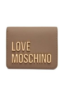 LOVE MOSCHINO Portfel JC5612PP0PKD0105 Beżowy. Brązowe portfele LOVE MOSCHINO, bez wzorów, ze skóry. Za 399,99 zł.
