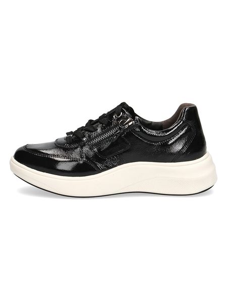 Caprice Skórzane sneakersy "Nelly" w kolorze czarnym rozmiar: 40. Czarne trampki Caprice, bez wzorów, ze skóry, bez zapięcia. Za 200,40 zł.