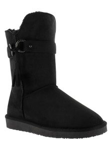 ISLAND BOOT Kozaki zimowe "Crawford" w kolorze czarnym rozmiar: 38. Czarne kozaki Island Boot, na zimę, bez wzorów, z materiału, bez obcasa, bez zapięcia. Za 157,73 zł.