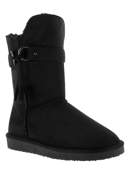 ISLAND BOOT Kozaki zimowe "Crawford" w kolorze czarnym rozmiar: 38. Czarne kozaki Island Boot, na zimę, bez wzorów, z materiału, bez obcasa, bez zapięcia. Za 149,31 zł.