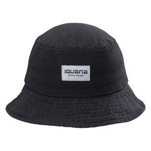 Czapka Z Daszkiem Dla Dorosłych Unisex Viamo Logo Bucket Hat. Czarne czapki IGUANA, bez wzorów, sportowe. Za 112,99 zł.