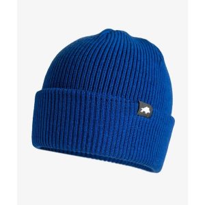 Czapka zimowa DZIK® niebieska. Niebieskie czapki DZIK, bez wzorów, ze skóry. Za 139,99 zł.