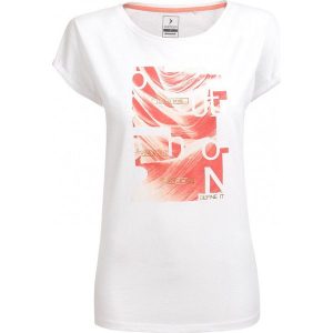 T-shirt damski TSD607 - biały - Outhorn. T-shirty marki Outhorn. W wyprzedaży za 24,99 zł.