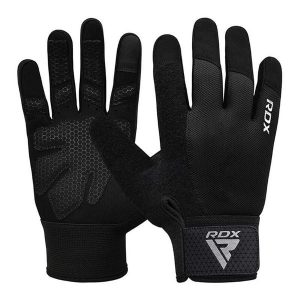Rękawiczki RDX W1F Full Finger. Czarne rękawiczki RDX SPORTS, bez wzorów. Za 89,99 zł.