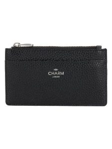 Charm Skórzany portfel w kolorze czarnym - 13,5 x 7,5 x 1 cm rozmiar: onesize. Czarne portfele Charm, bez wzorów, z materiału. Za 57,06 zł.