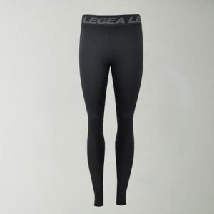 Kobieta Bieganie Legginsy Wysoki Stan Nereide Czarne. Czarne legginsy LEGEA, bez wzorów, z elastanu, z podwyższonym stanem, długie. Za 92,00 zł.