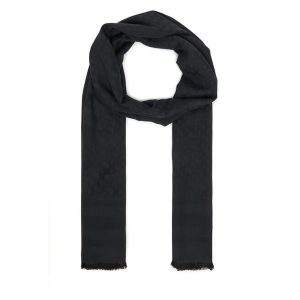Szal BOSS. Czarne szaliki Boss, bez wzorów. Za 419,99 zł.