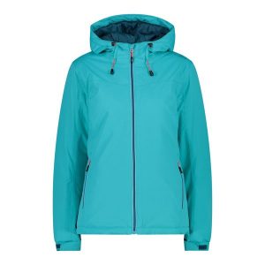 Kurtka damska turystyczna CMP 31Z1576. Niebieskie kurtki CMP, m, bez wzorów, z softshellu, bez kaptura. W wyprzedaży za 214,99 zł.