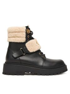 Liu Jo Trzewiki Rumi 40 SF5061 PX446 Czarny. Czarne botki Liu Jo, bez wzorów, ze skóry, bez obcasa, na płaskiej podeszwie, bez zapięcia. Za 569,99 zł.