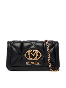 LOVE MOSCHINO Torebka JC5640PP1OLC0000 Czarny. Czarne torebki wieczorowe LOVE MOSCHINO, bez wzorów, ze skóry, bez dodatków. Za 699,99 zł.