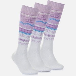 Skarpety Damskie Zimowe Narciarskie Zestaw 3 sztuk SURFANIC Różowe. Białe rękawiczki SURFANIC, na zimę, bez wzorów. Za 109,99 zł.