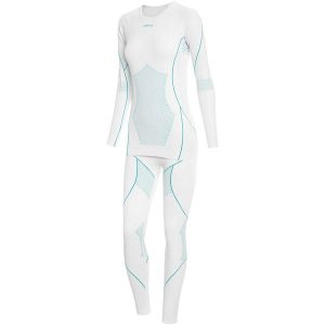 Komplet bielizny termoaktywnej narciarskiej damskiej Viking Lotta z recyklingu. Białe komplety bielizny Viking, bez wzorów. W wyprzedaży za 194,93 zł.