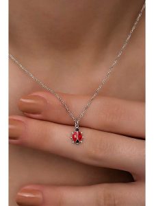 Lodie Silver Srebrny naszyjnik z zawieszką - dł. 42 cm rozmiar: onesize. Szare naszyjniki Lodie Silver, srebrne. Za 52,17 zł.