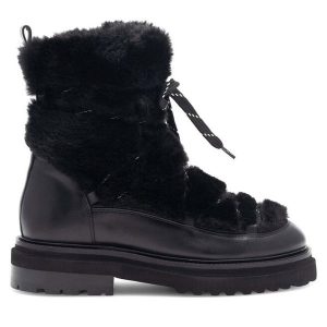 Śniegowce Badura. Czarne buty zimowe Badura, bez obcasa, bez zapięcia. Za 349,99 zł.