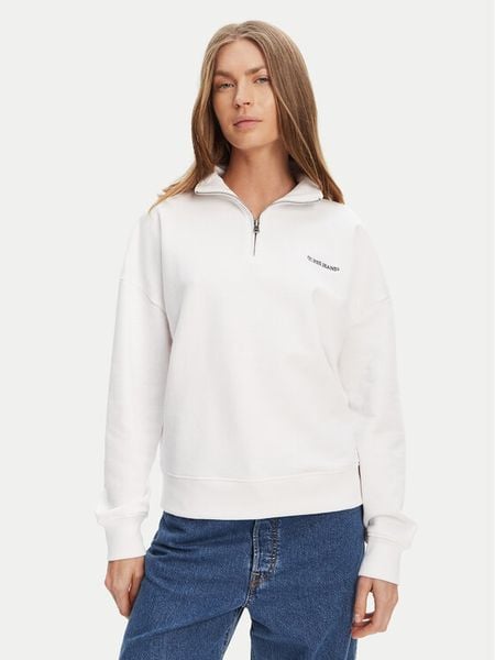 Guess Jeans Bluza W5YQ09 K68I4 Biały Regular Fit. Białe bluzy Guess Jeans, m, z aplikacjami, z bawełny, bez kaptura. Za 349,99 zł.