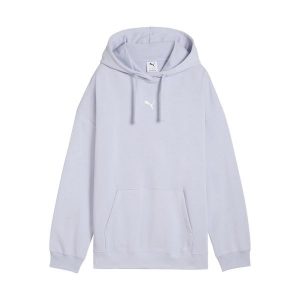 Bluza damska z kapturem Puma Oversized. Niebieskie bluzy Puma, bez wzorów, z kapturem. W wyprzedaży za 187,55 zł.