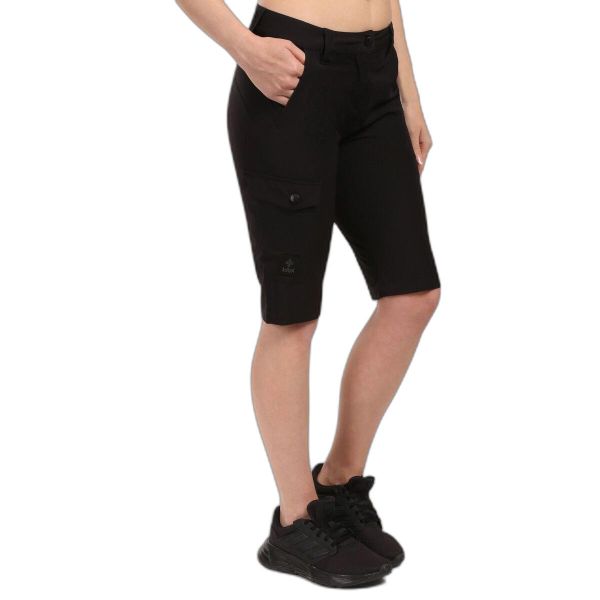 Damskie spodenki turystyczne Kilpi Sylane. Czarne szorty Kilpi, bez wzorów, z nylonu, sportowe. Za 215,49 zł.