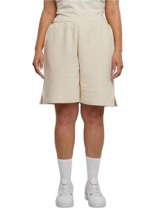 Urban Classics Bermudy dresowe w kolorze beżowym rozmiar: L. Brązowe szorty Urban Classics, bez wzorów, z bawełny, z podwyższonym stanem. Za 57,06 zł.