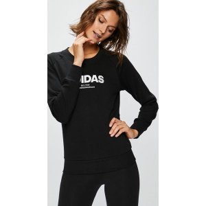 Adidas Performance - Bluza. Czarne bluzy marki adidas Performance, z nadrukiem, z bawełny. W wyprzedaży za 159,90 zł.