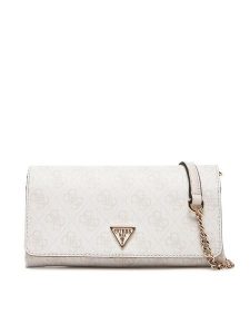 Guess Torebka Noelle II Mini HWBG96 72750 Biały. Białe torebki wieczorowe Guess, z aplikacjami, ze skóry, bez dodatków. Za 319,99 zł.