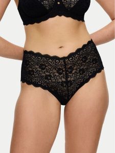 Triumph Figi klasyczne z wysokim stanem Amourette 10210675 Czarny. Czarne figi Triumph, bez wzorów, z syntetyku. Za 95,20 zł.