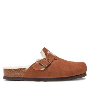 Kapcie Genuins. Brązowe kapcie Genuins, bez wzorów. Za 189,99 zł.