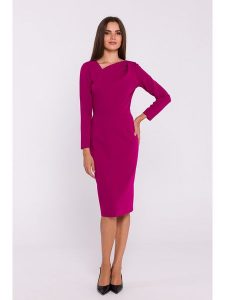 Stylove Sukienka w kolorze różowym rozmiar: XXL. Różowe sukienki Stylove, na co dzień, xxl, bez wzorów, bez kołnierzyka, bez ramiączek, maxi, proste. Za 197,63 zł.
