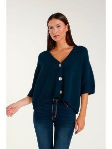 Tamba Kardigan w kolorze granatowym rozmiar: 36/38. Niebieskie kardigany Tamba, bez wzorów, z wełny, bez ramiączek. Za 188,40 zł.