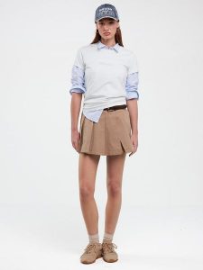 BIG STAR Spódnica w kolorze jasnobrązowym rozmiar: S. Brązowe spódnice Big Star, s, bez wzorów, z bawełny, retro, midi. Za 124,99 zł.