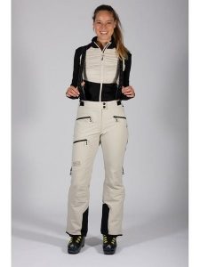 Maul Sport Spodnie narciarskie "Schneeflocke" w kolorze kremowym rozmiar: 48. Brązowe spodnie dresowe Maul Sport, bez wzorów, narciarskie. Za 478,99 zł.