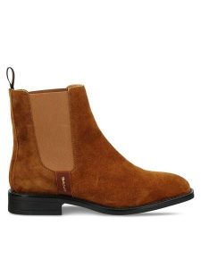 Gant Sztyblety 31553127 Brązowy. Brązowe botki GANT, bez wzorów, ze skóry, bez obcasa, na płaskiej podeszwie, bez zapięcia. Za 469,99 zł.