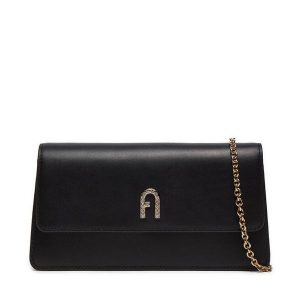 Torebka Furla. Czarne torebki wieczorowe Furla, bez wzorów, bez dodatków. Za 659,99 zł.